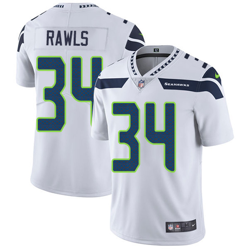 Nike Seahawks #34 Thomas Rawls White Men's Stitched NFL Vapor Untouchable Limited Jersey